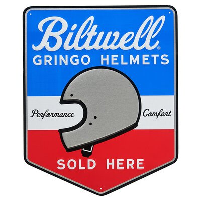 Biltwell Gringo Metal Sign-biltwell-Motomail - New Zealands Motorcycle Superstore