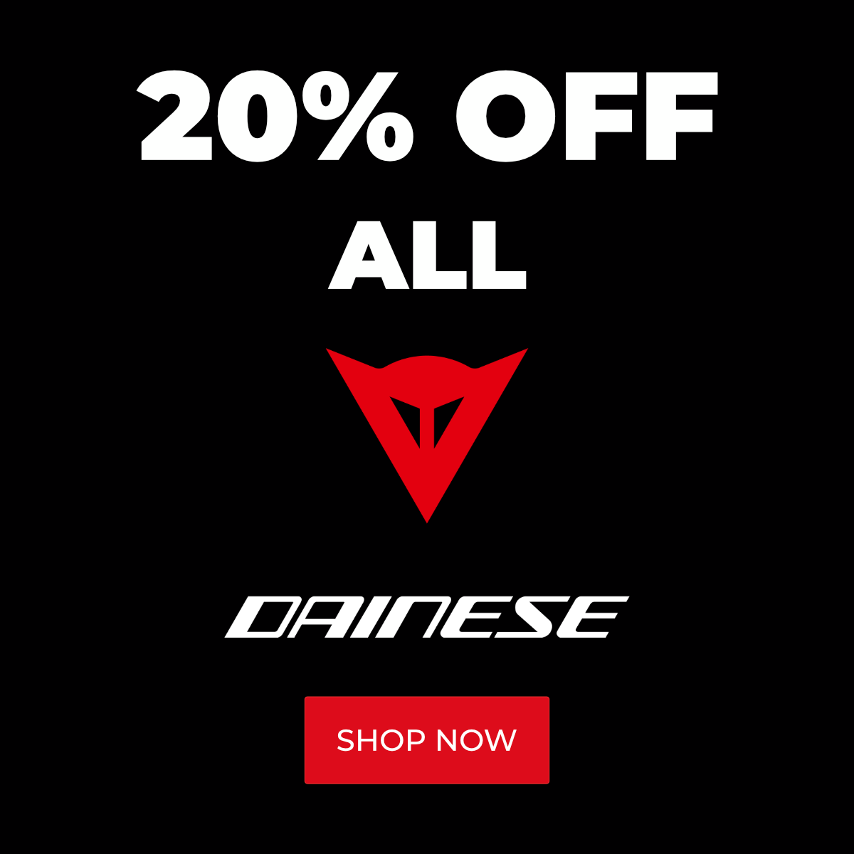 20% Off All Dainese Gear