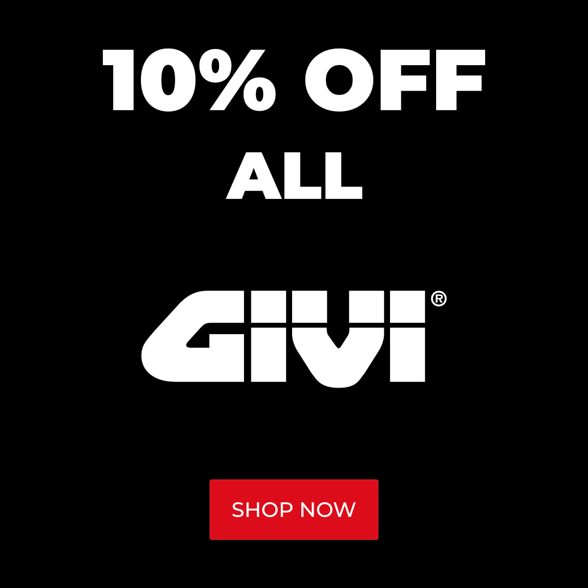 10% Off All Givi Luggage