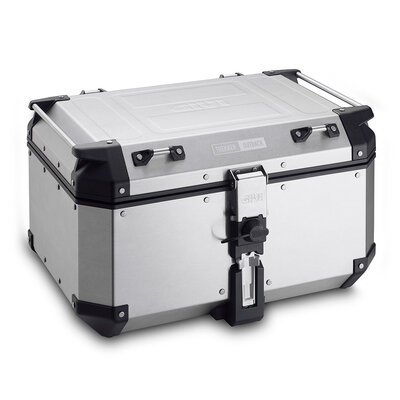 Givi Trekker Outback Monokey 58L Silver Top Box-luggage-Motomail - New Zealands Motorcycle Superstore