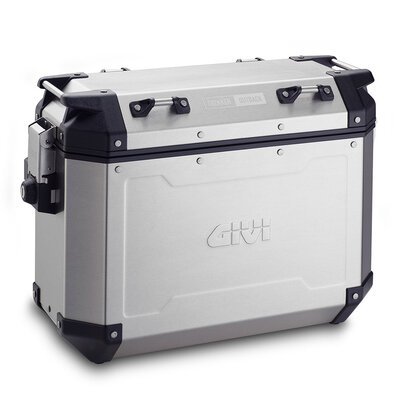 Givi Trekker Outback 37L Silver Panniers-luggage-Motomail - New Zealands Motorcycle Superstore