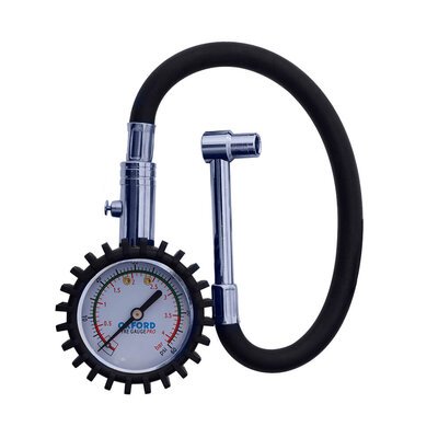 Oxford Analogue Tyre Pressure Gauge 0-60 PSI-tools-Motomail - New Zealands Motorcycle Superstore
