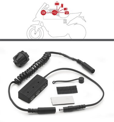Givi S111 Powered USB Hub for Tank Bags-accessories and tools-Motomail - New Zealands Motorcycle Superstore