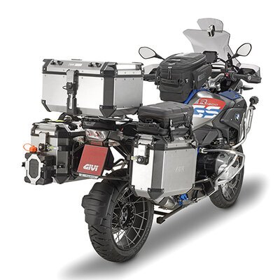 Givi Trekker Outback Panniers 37L Right 48L Left Pair Silver-luggage-Motomail - New Zealands Motorcycle Superstore