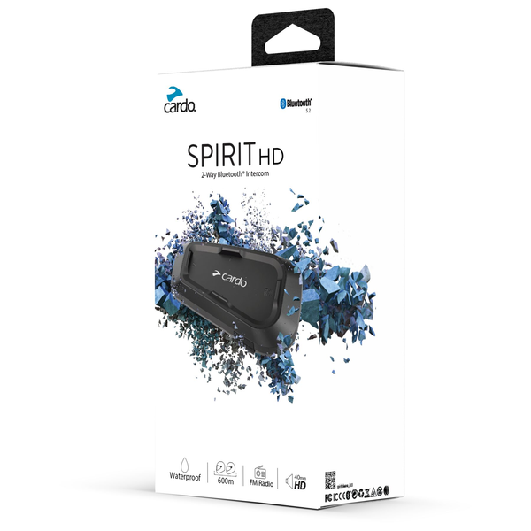 Cardo Spirit HD Bluetooth Intercom Headset - Motorcycle