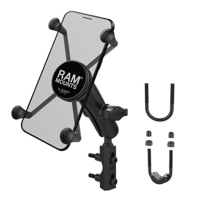RAM X-GRIP LARGE PHONE MOUNT W/ BRAKE/CLUTCH RESERVOIR BASE-accessories and tools-Motomail - New Zealands Motorcycle Superstore