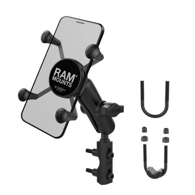RAM X-GRIP PHONE MOUNT W/ M/C BRAKE/CLUTCH RESERVOIR BASE-accessories and tools-Motomail - New Zealands Motorcycle Superstore