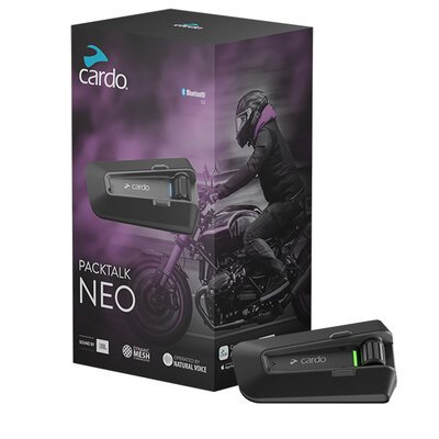 Cardo Packtalk NEO - SINGLE-helmet accessories-Motomail - New Zealands Motorcycle Superstore