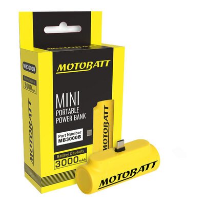 Motobatt Lithium Mini Portable Power Bank 3000mAh-electrical-Motomail - New Zealand's Motorcycle Superstore