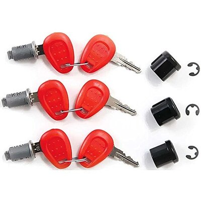 Givi STANDARD LOCK SET x3 LOCKS (RED HANDLE - 2mm)-accessories-Motomail - New Zealand's Motorcycle Superstore