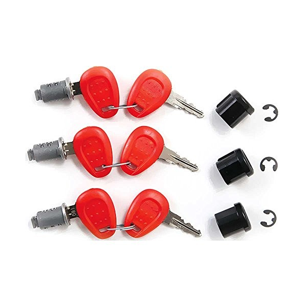Givi STANDARD LOCK SET x3 LOCKS (RED HANDLE - 2mm)