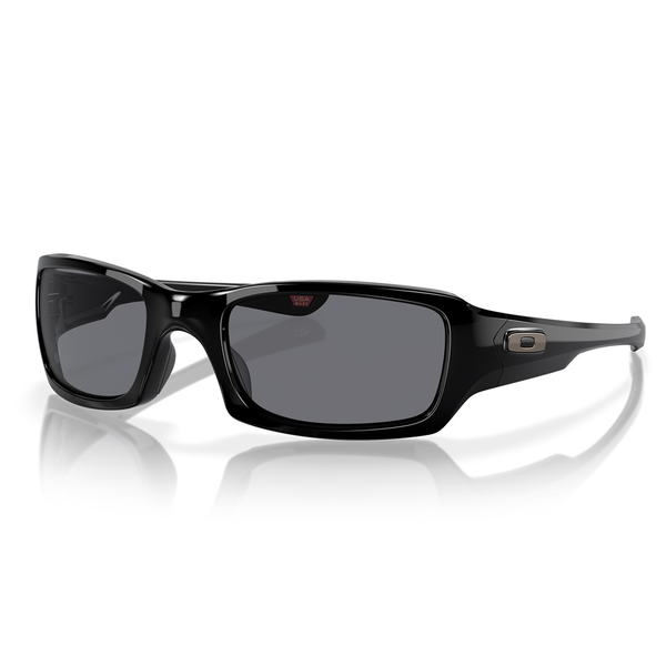 Oakley Fives Squared Sunglasses - Polished Black Frame with Grey Lens