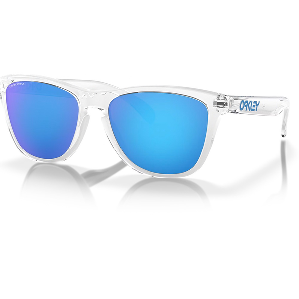 Oakley Frogskins Sunglasses - Crystal Clear Frame with PRIZM Sapphire Lens