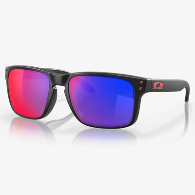 Oakley Holbrook Sunglasses Matte Black Frame with + Red Iridium Lens-casual gear-Motomail - New Zealand's Motorcycle Superstore