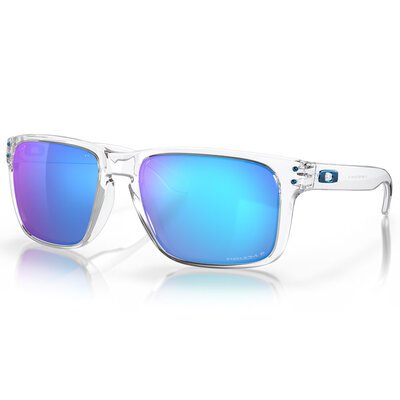 Oakley Holbrook XL Sunglasses - Polished Clear Frame with PRIZM Sapphire Polarized Lens-casual gear-Motomail - New Zealand's Motorcycle Superstore