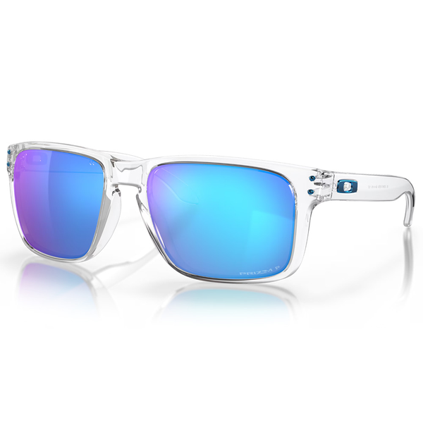 Oakley Holbrook XL Sunglasses - Polished Clear Frame with PRIZM Sapphire Polarized Lens