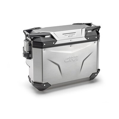 Givi Trekker Outback EVO Contoured 33 lt Cam-Side Case Silver (single)-panniers-Motomail - New Zealand's Motorcycle Superstore
