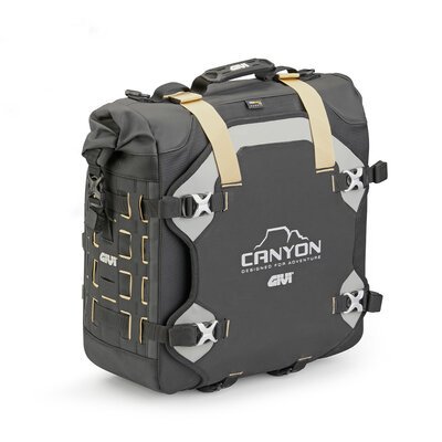 Givi GRT725 Canyon Single MONOKEY CAM-SIDE 30L Pannier Bag with M.O.L.L.E. system-luggage-Motomail - New Zealand's Motorcycle Superstore