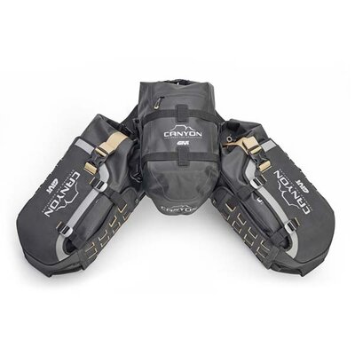Givi GRT721B Canyon Soft Luggage Saddle System-soft-Motomail - New Zealand's Motorcycle Superstore