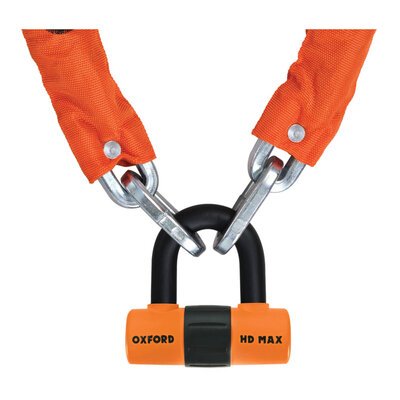Oxford Heavy Duty Chain Lock 1.5 m - Orange-security-Motomail - New Zealand's Motorcycle Superstore