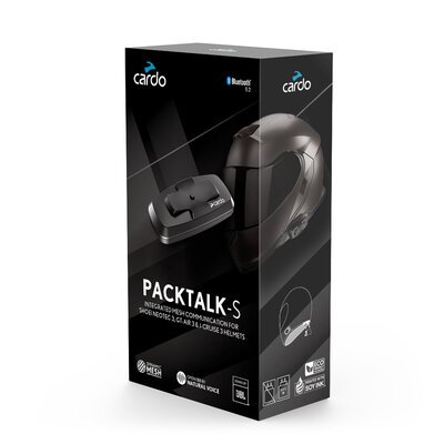Cardo Packtalk-S Mesh Intercom for Shoei GT-Air 3 / NEOTEC 3 / J-Cruise 3-intercoms-Motomail - New Zealand's Motorcycle Superstore