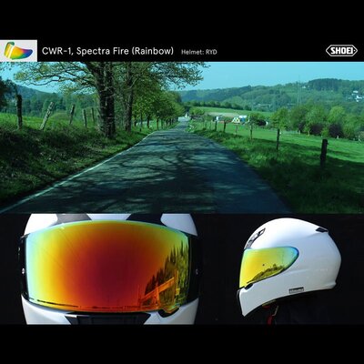 Shoei CWR-1 Spectra Visor fits RYD/NXR/X-SPIRIT 3-helmet accessories-Motomail - New Zealands Motorcycle Superstore